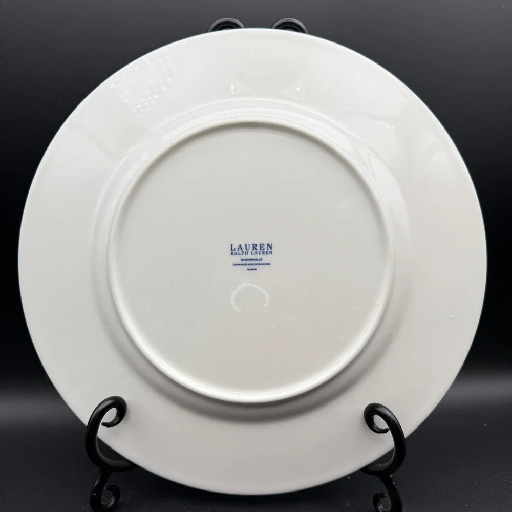 LRL Ralph Lauren Mandarin Blue Dinner Plates Set of 4 10.75